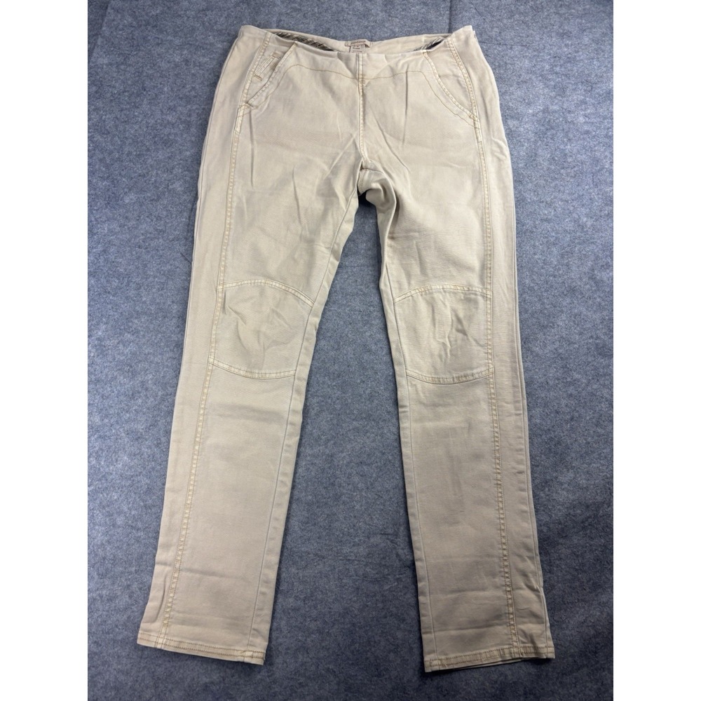 Sundance Women's 8 Skinny Tapered Leg Pants Knee Structured Boho Minimalist‎ Tan